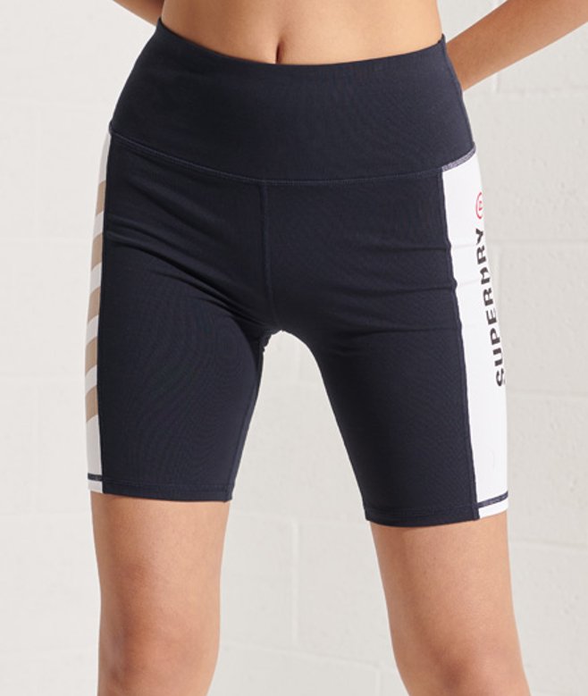 Superdry Women's Active Lifestyle Cycle Shorts Navy / Eclipse Navy