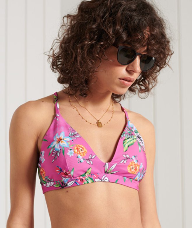Superdry Women's Surf Top Bikini Pink / Tropical Rose Violet