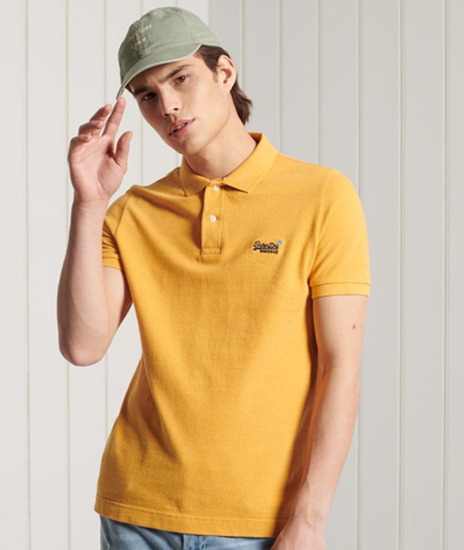 Herren Kurzärmeliges Pikee-polohemd aus Bio-baumwolle - Größe: L - Superdry - Modalova