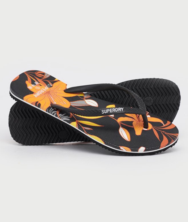 Klassieke Vintage Teenslippers Zwart Grootte: S afbeelding