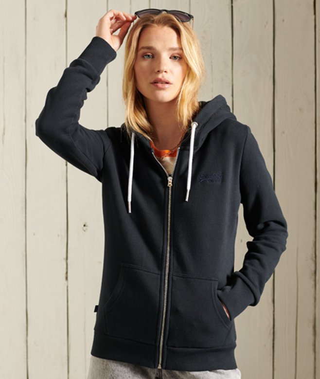 Orange Label Hoodie met Rits