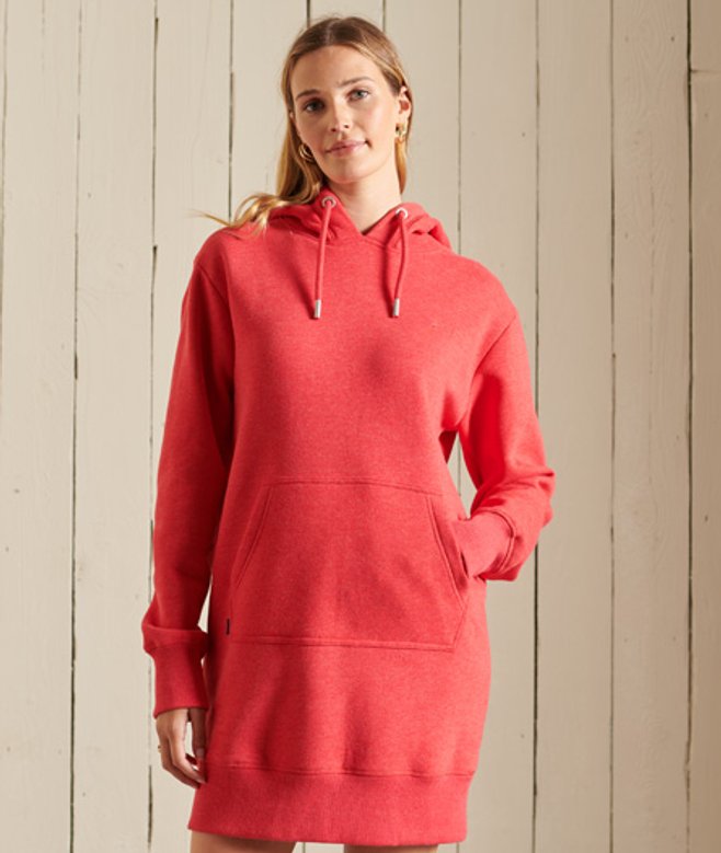 Superdry Geborduurde Vintage Logo Hoodiejurk Oranje