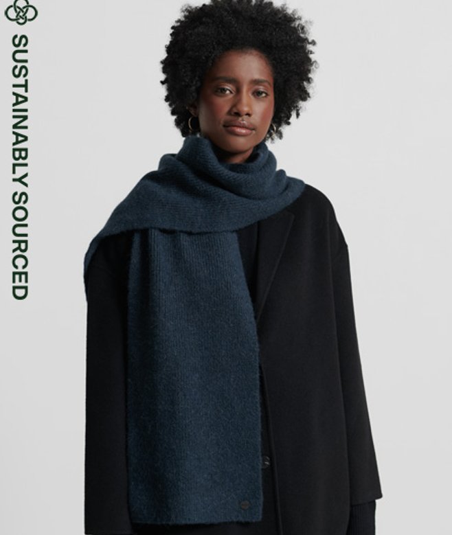 Luxe Sjaal Blauw Grootte: 1SIZE afbeelding