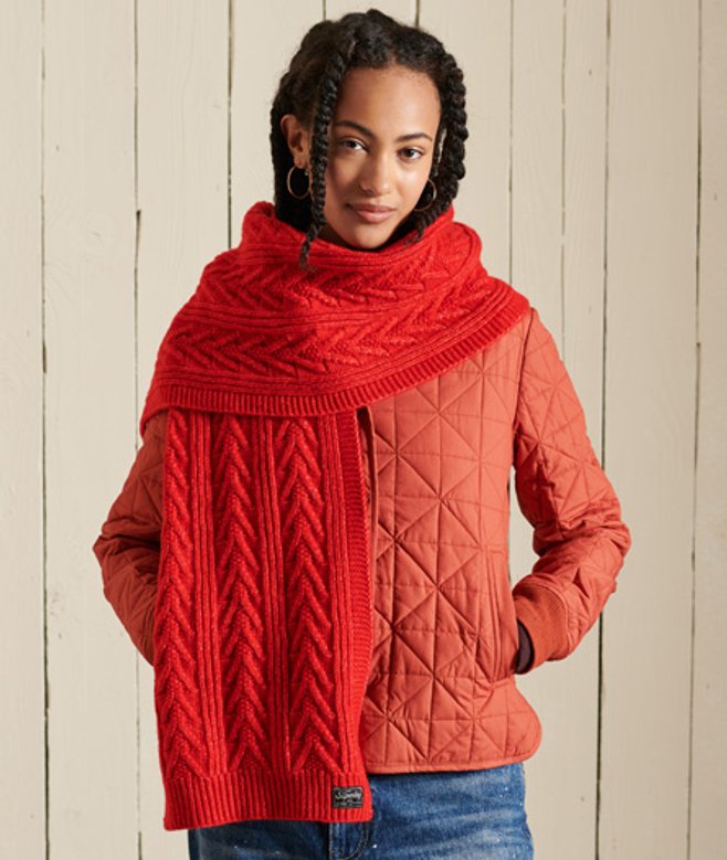 Écharpe en Maille Torsadée Lux Taille: 168x30cm - Superdry - Modalova