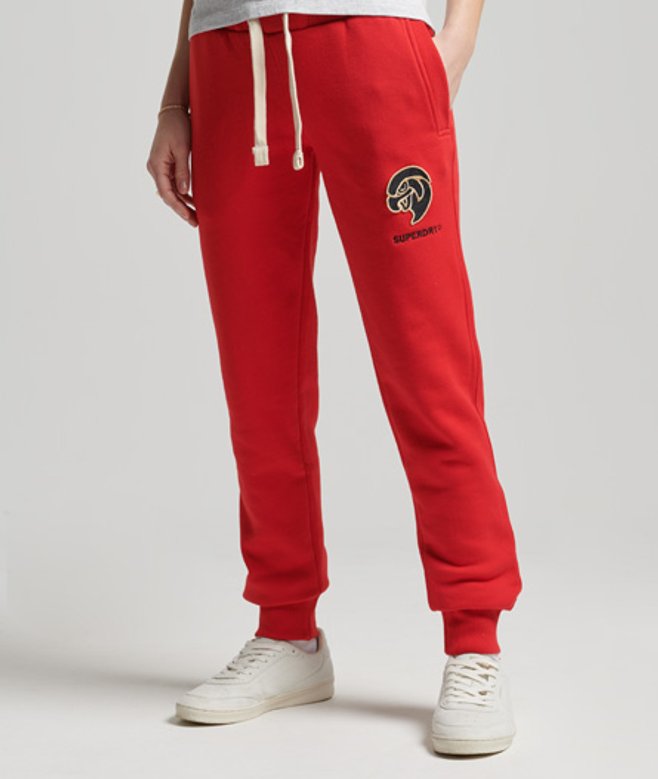 Superdry Women's Vintage Collegiate Joggers Red / Rebel Red