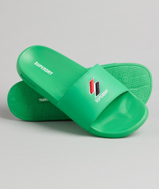 Superdry Code Essential Badslippers Groen