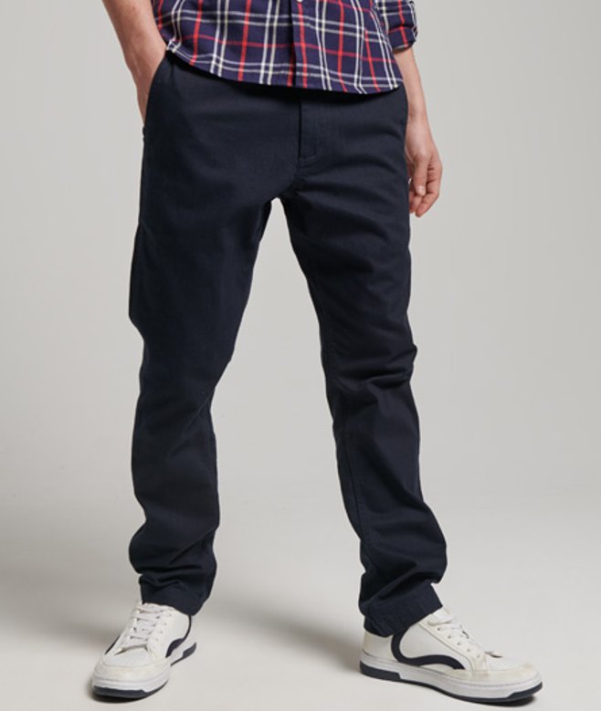 Slimfit Officers Chinobroek Blauw Grootte: 30/32 afbeelding