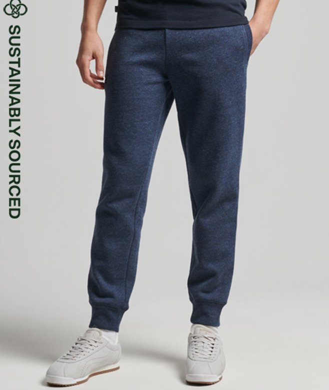 Superdry Geborduurde Vintage Logo Joggingbroek van Biologisch Katoen Blauw