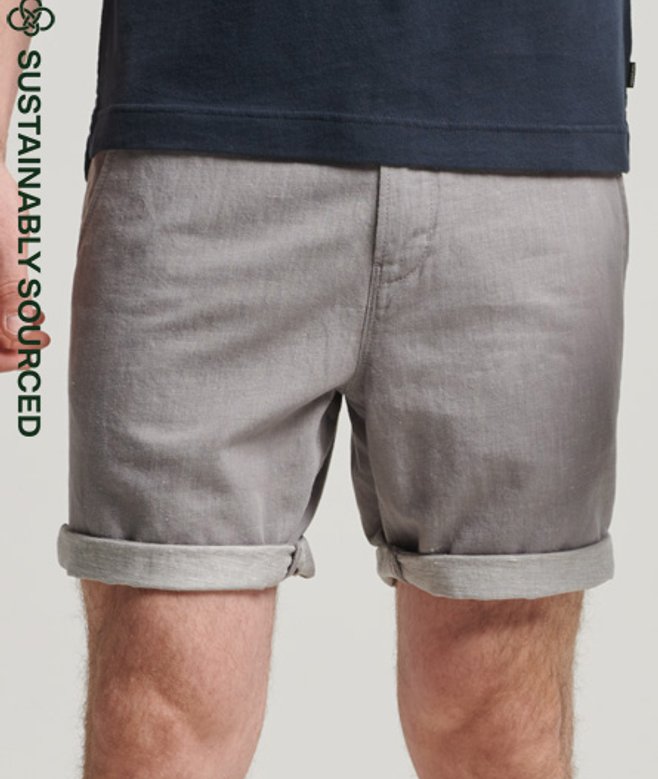 Herren Studios Shorts aus Leinen mit Umschlag - Größe: 30 - Superdry - Modalova