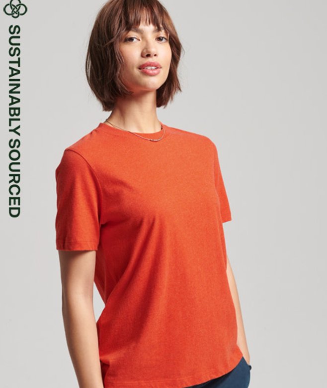 Superdry & Co Women's Organic Cotton Vintage Logo T-shirt Orange / Bright Orange Marl