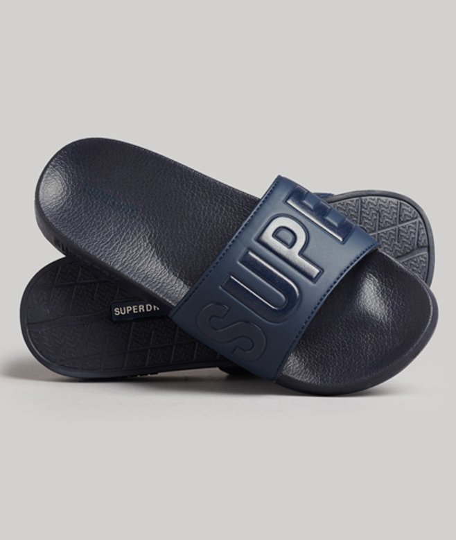 Superdry Core Badslippers Blauw