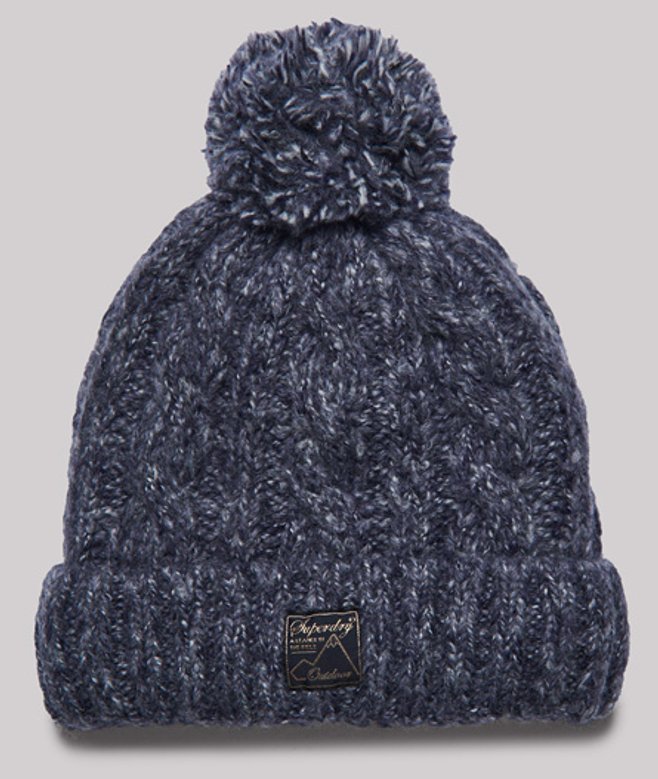 Kabelbeanie van Tweed