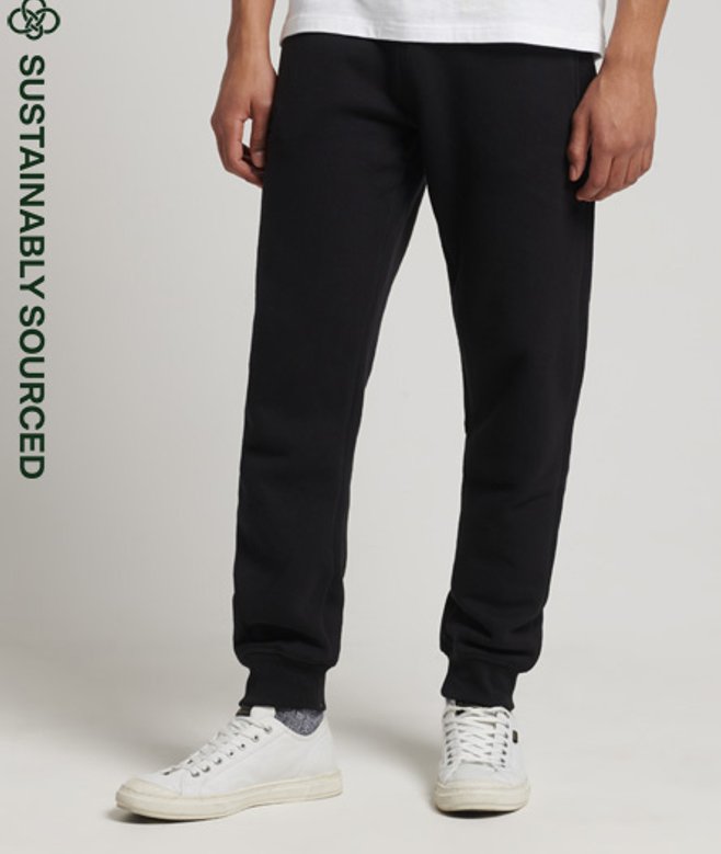 Superdry Geborduurde Vintage Logo Joggingbroek van Biologisch Katoen Zwart