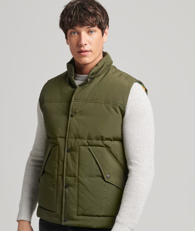 Vintage Mountain Bodywarmer Groen Grootte: M afbeelding