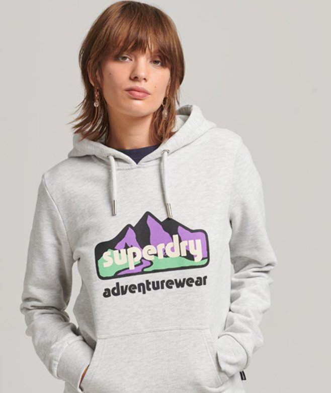 90s Terrain Hoodie met Grafische Print