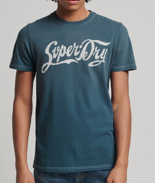 Superdry Men's Limited Edition Vintage 04 Rework Classic T-shirt Blue / Blue Bottle