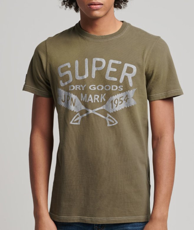 Superdry Men's Limited Edition Vintage 07 Rework Classic T-shirt Dark Grey / Dark Grey/metalic Silver