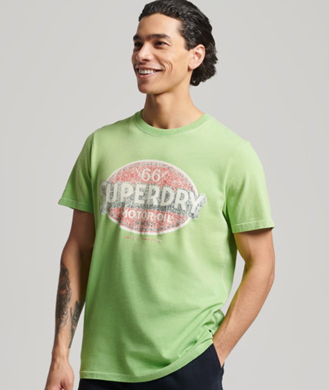 Herren Klassisches Limited Edition Vintage 07 Rework T-Shirt mit Logo Druck, Größe: M - Superdry - Modalova