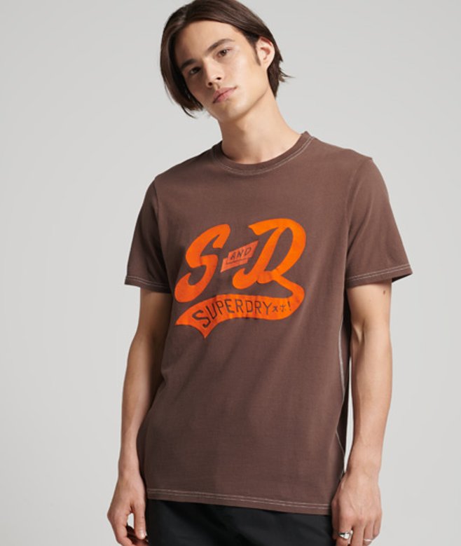 Klassiek Limited Edition Vintage 04 Rework T-shirt Bruin Grootte: L afbeelding