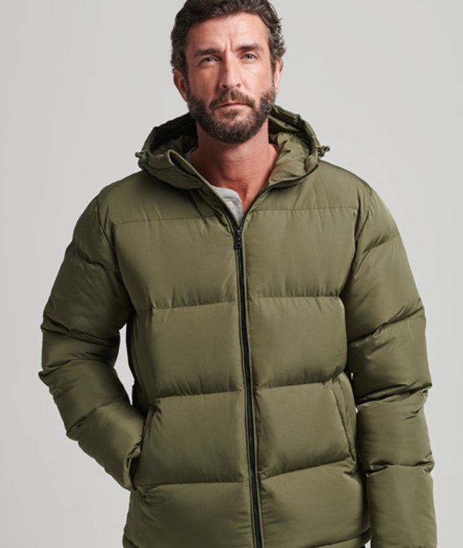 Korte Pufferjas Khaki Grootte: L afbeelding