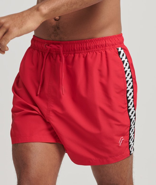 Gerecyclede Zwemshort met Band 38 cm Rood Grootte: L afbeelding