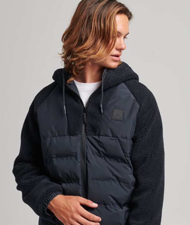 Sweat à Capuche Zippé en Polaire Mountain Hybrid Taille: M - Superdry - Modalova