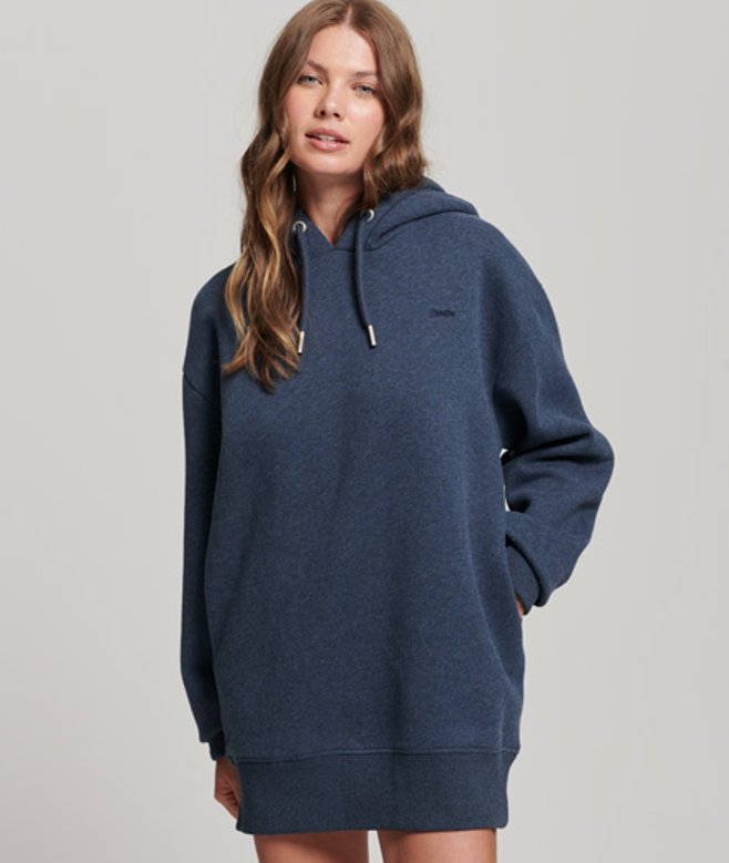 Biologisch Katoenen Sweatjurk met Geborduurd Logo