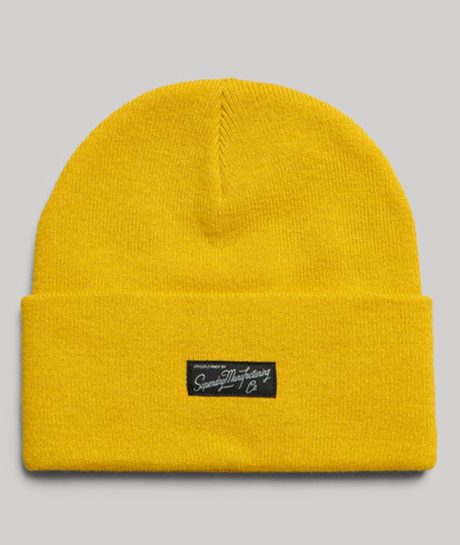 Superdry Women's Essential Logo Beanie Yellow / Golden Glow