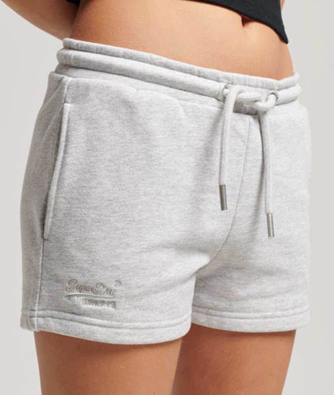 Vintage Logo Geborduurde Jersey Short Lichtgrijs Grootte: 40 afbeelding