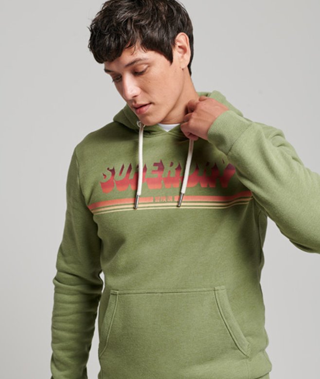 Superdry Vintage Shadow Hoodie Groen