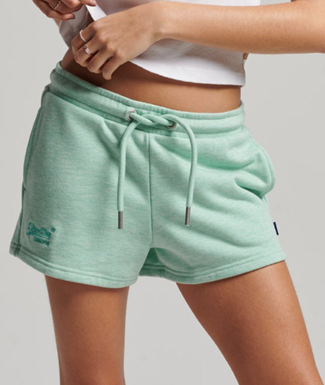 Vintage Logo Geborduurde Jersey Short Groen Grootte: 44 afbeelding
