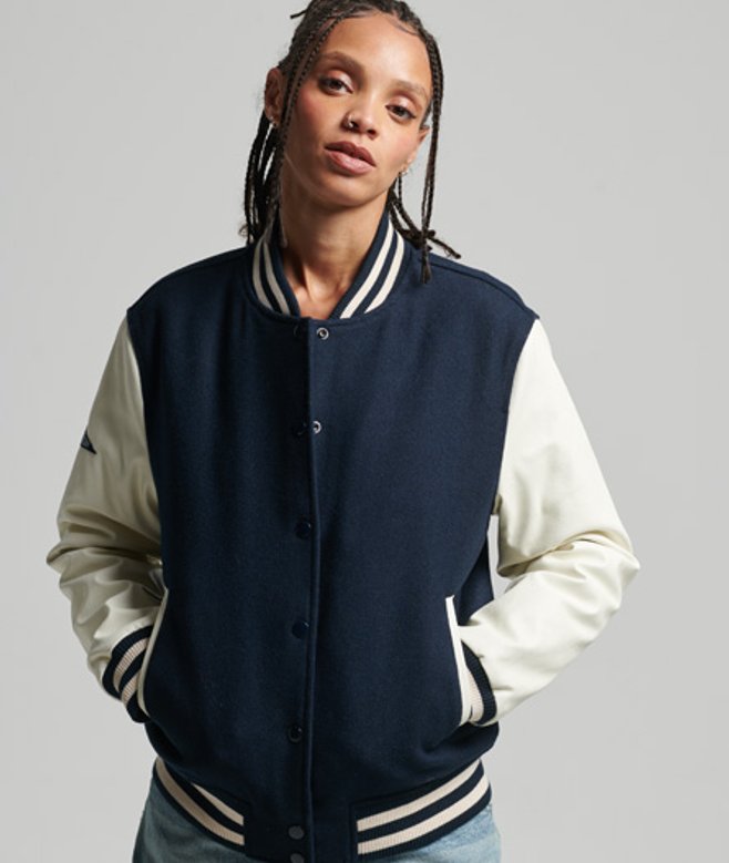 Aux s et Bloc de Couleur Bomber College Varsity, Taille: 38 Taille: 38 - Superdry - Modalova