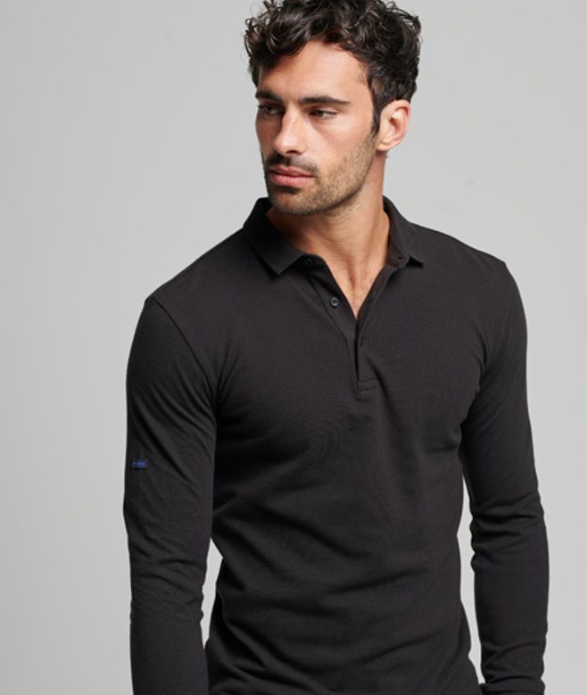 Piqué Poloshirt met Lange Mouwen