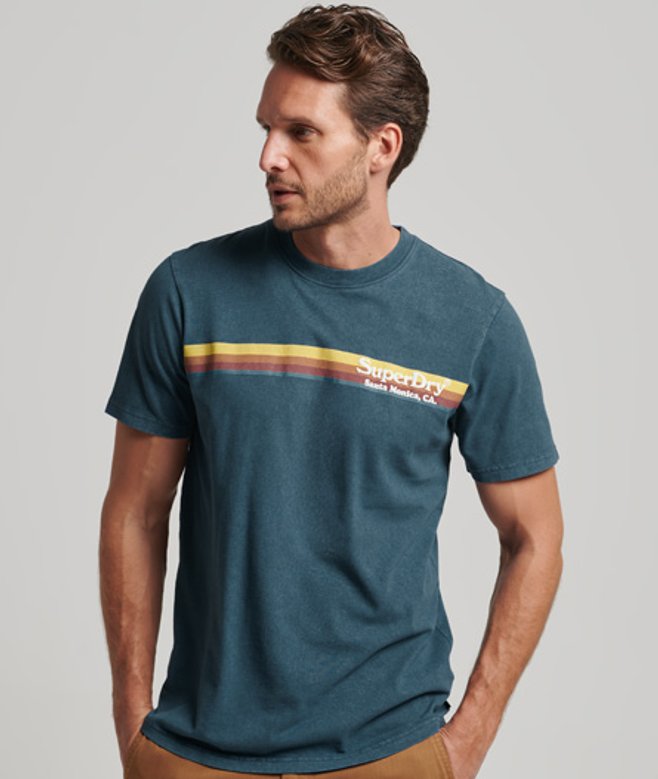 Vintage Venue T-shirt Blauw Grootte: Xxl afbeelding