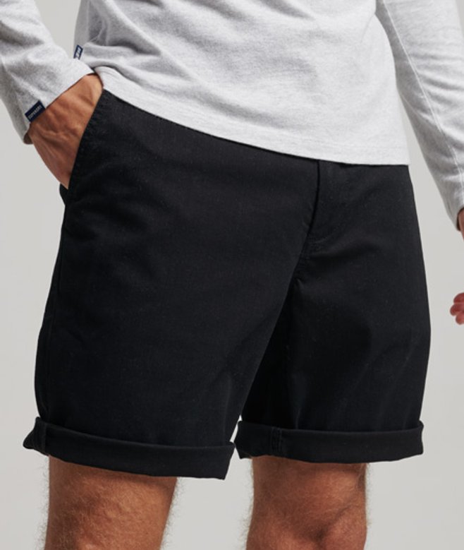 Superdry Vintage International Chinoshort Zwart