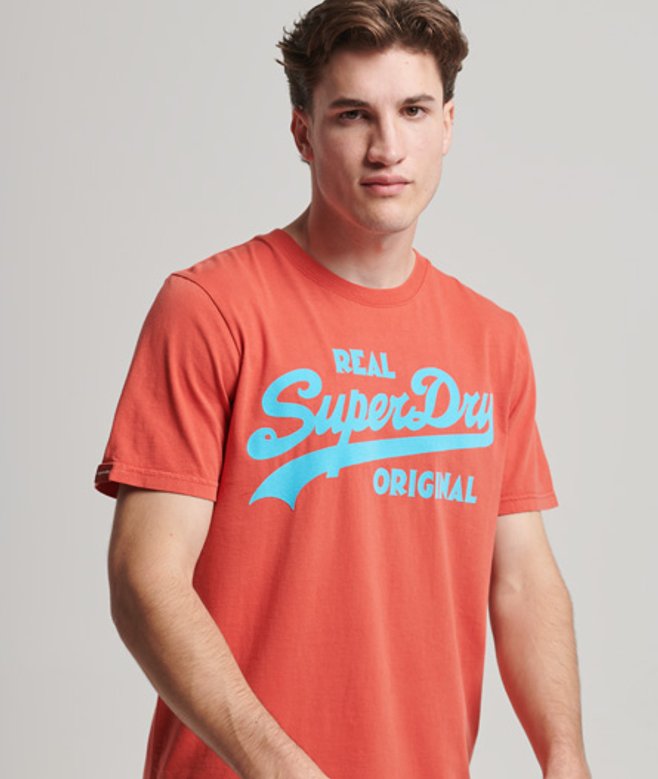 Vintage Logo Neon T-shirt Rood Grootte: M afbeelding