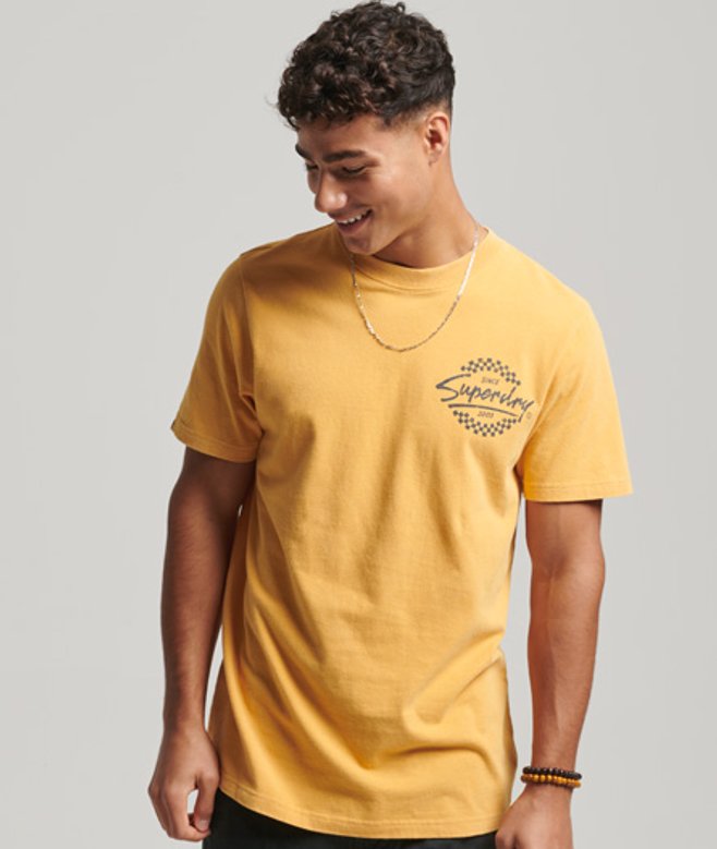 Vintage Shapers & Makers T-shirt Geel Grootte: M afbeelding