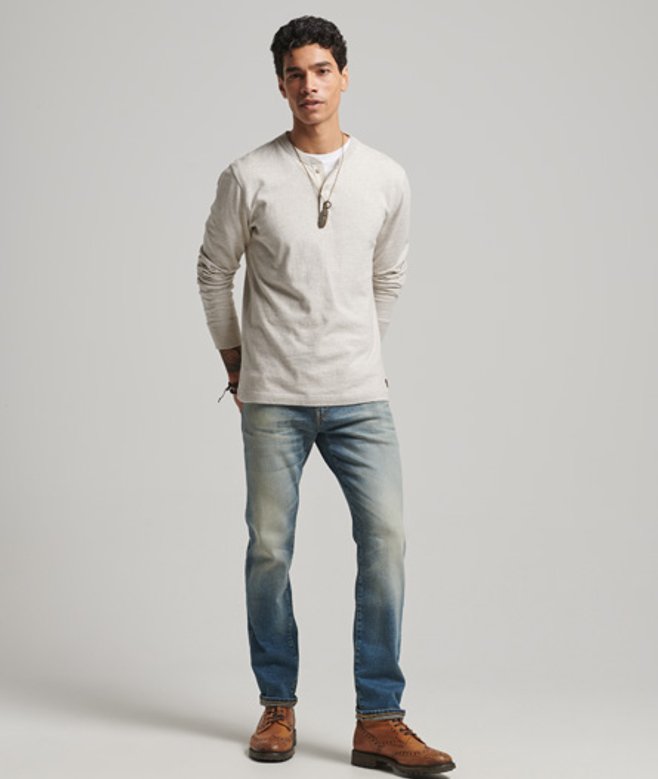 Superdry The Merchant Store - Biologische Slim Jeans Lichtblauw