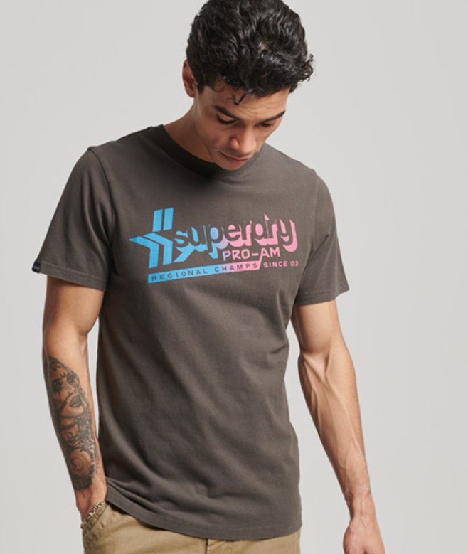 Vintage Shadow T-shirt van Biologisch Katoen Zwart Grootte: M afbeelding