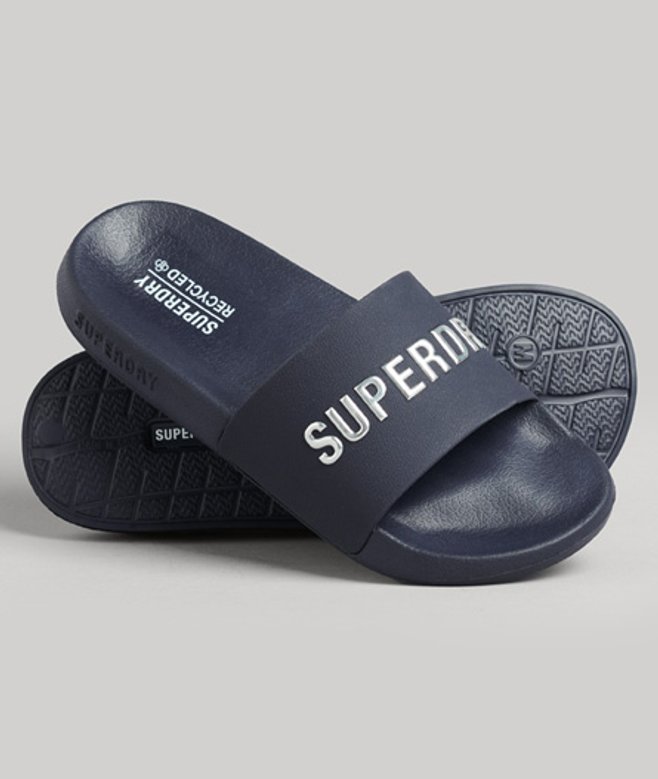 Code Logo Badslippers Blauw Grootte: S afbeelding