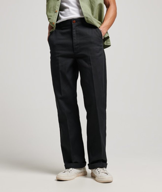 Straight Chinobroek Zwart Grootte: 30/32 afbeelding