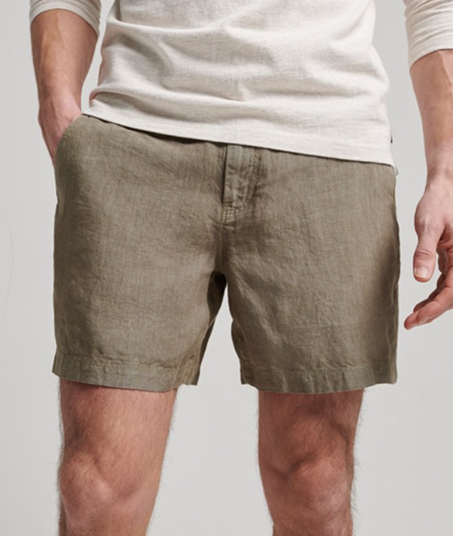 Herren Shorts aus überfärbtem Leinen - Größe: L - Superdry - Modalova