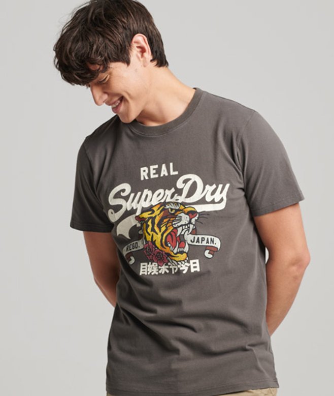 Vintage Logo Narrative T-shirt Donkergrijs Grootte: M afbeelding