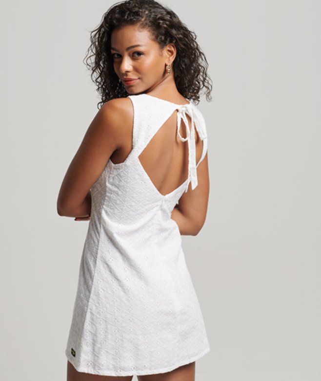 Superdry Women's Women's Vintage Broderie Mini Dress White