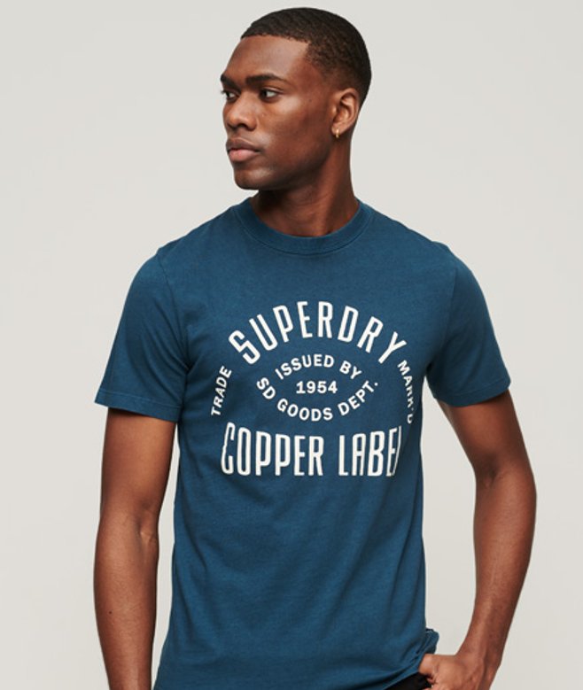 Vintage Copper Label T-shirt van Biologisch Katoen