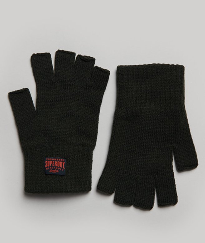 Superdry Women's Knitted Workwear Gloves, Dark Green