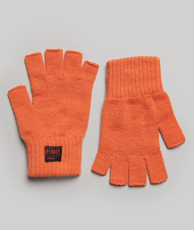 Superdry Women's Workwear Knitted Gloves Orange / Jaffa Orange