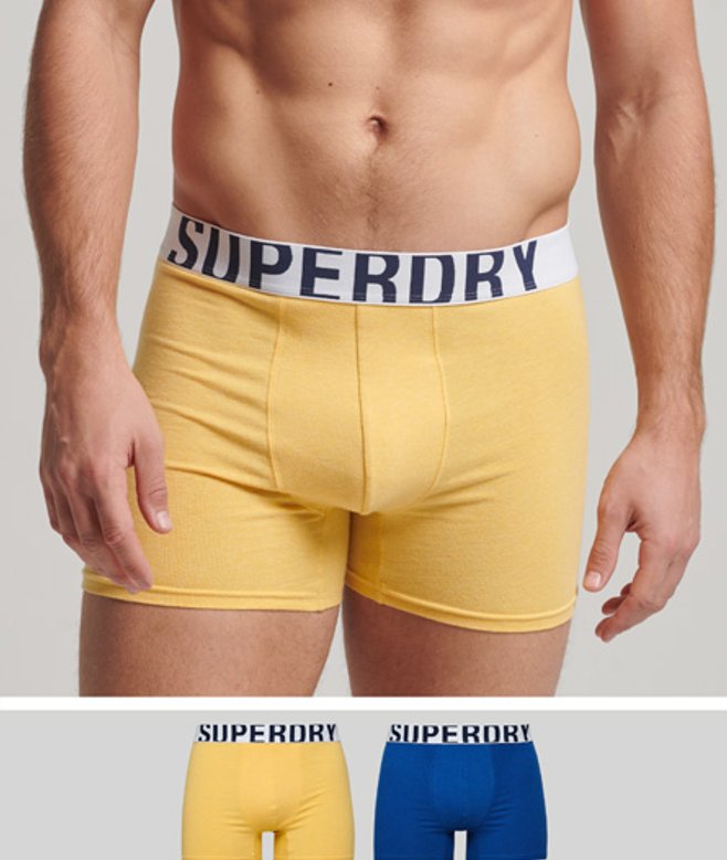 Duopak Boxershorts van Biologisch Katoen met Dubbel Logo