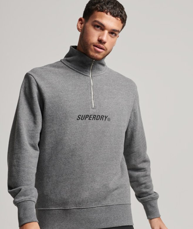Herren Code Core Sport Sweatshirt mit Halblangem Reißverschluss - Größe: L - Superdry - Modalova