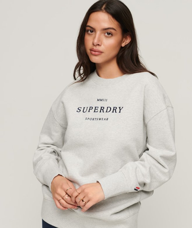 Oversized Heraldry Sweatshirt met Ronde Hals